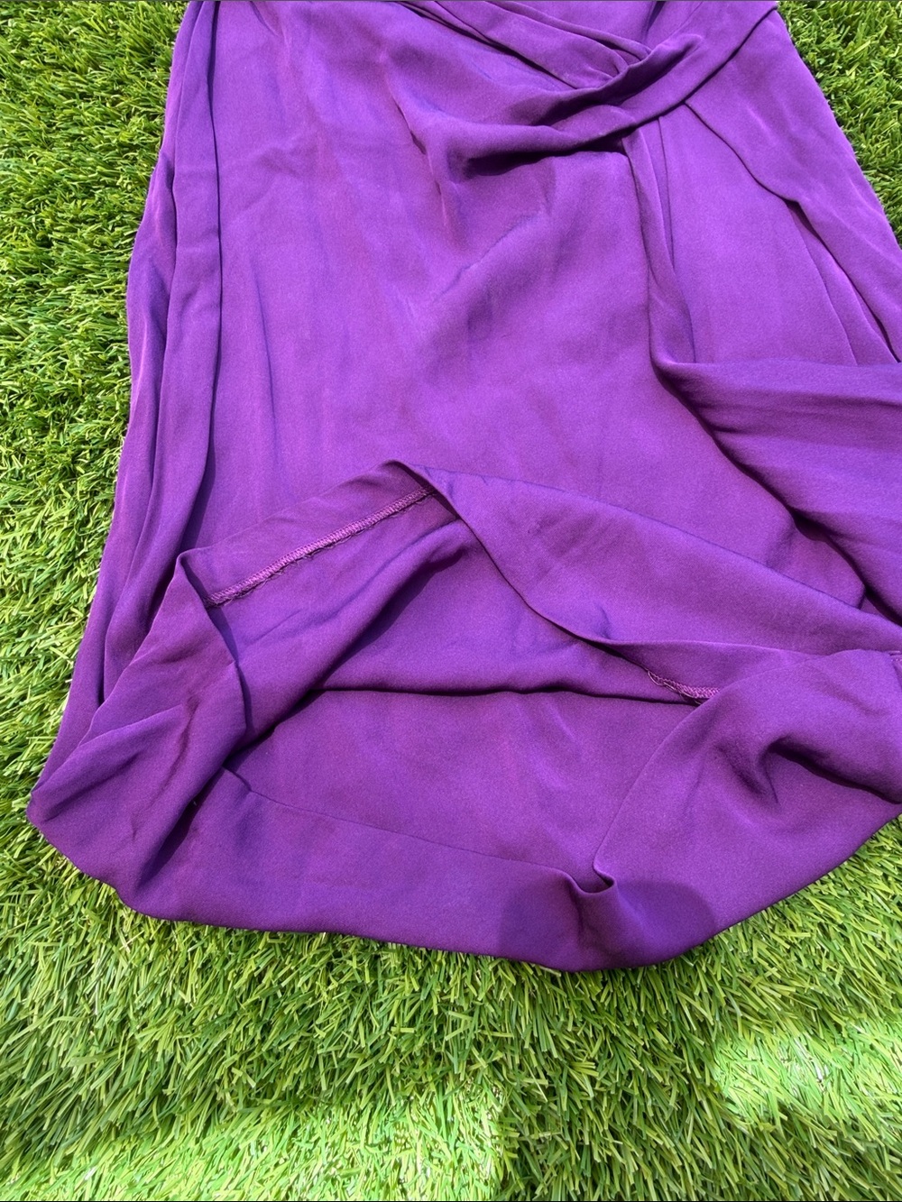 Diane Von Furstenberg Violet Midi Dress 100% Silk - Picture 9 of 16